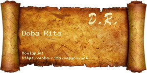 Doba Rita névjegykártya